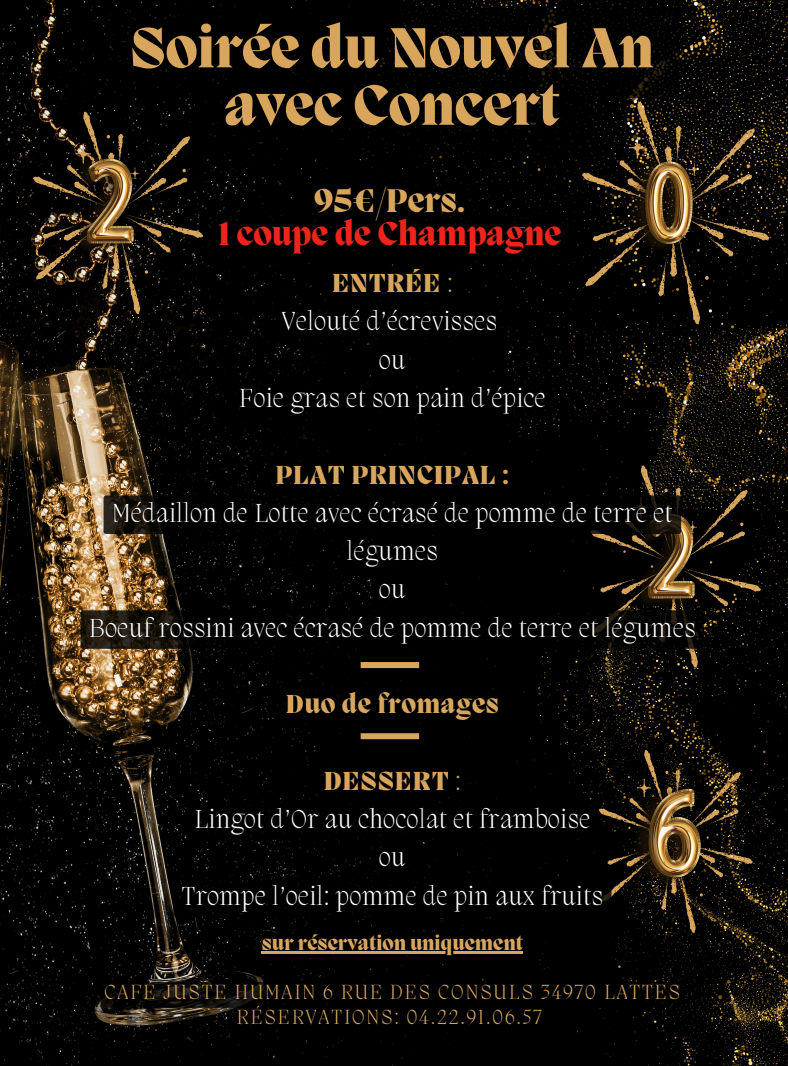 affiche soirée du nouvel an 2026